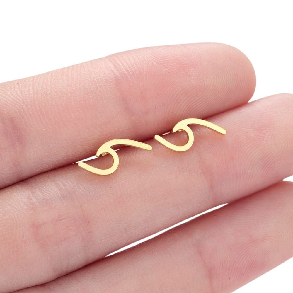 Gold Wave Earrings