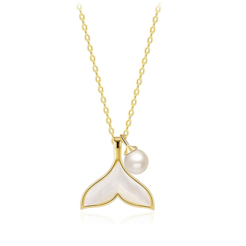 Gold Whale Tail Necklace
