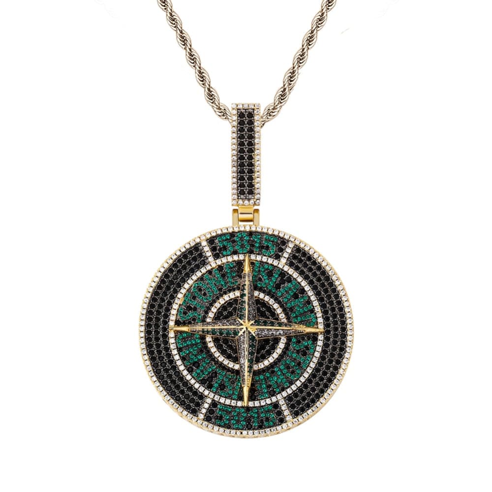 Hip Hop Compass Necklace