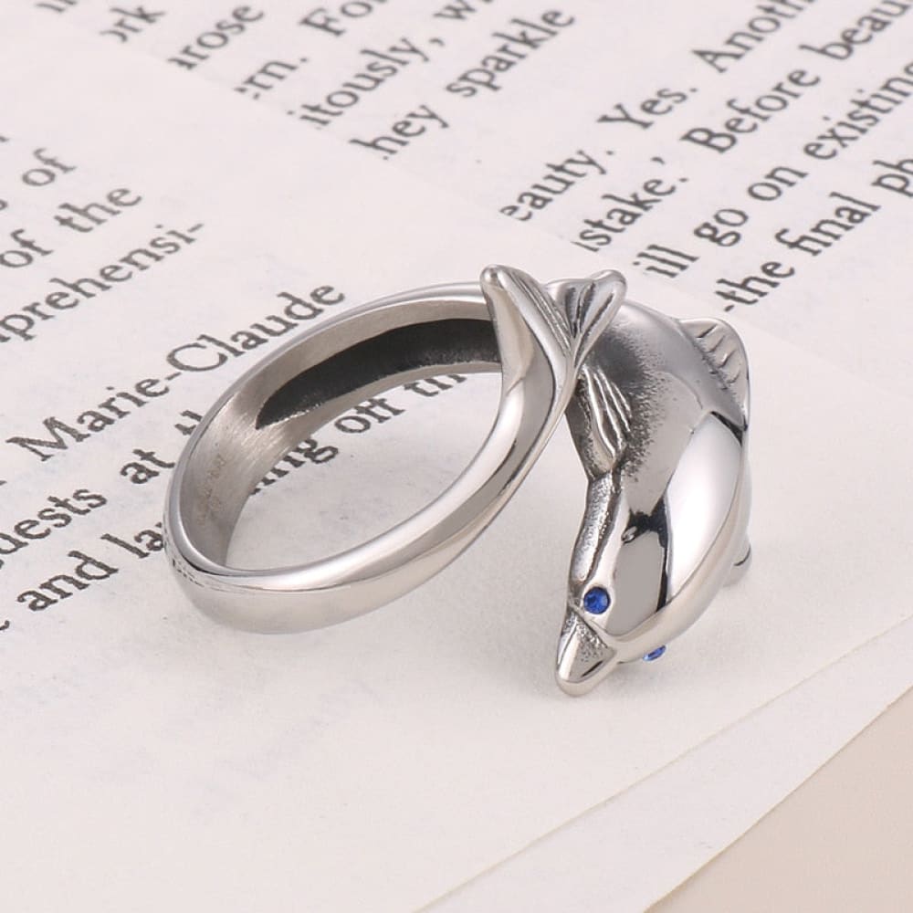 Jeweled Dolphin Ring