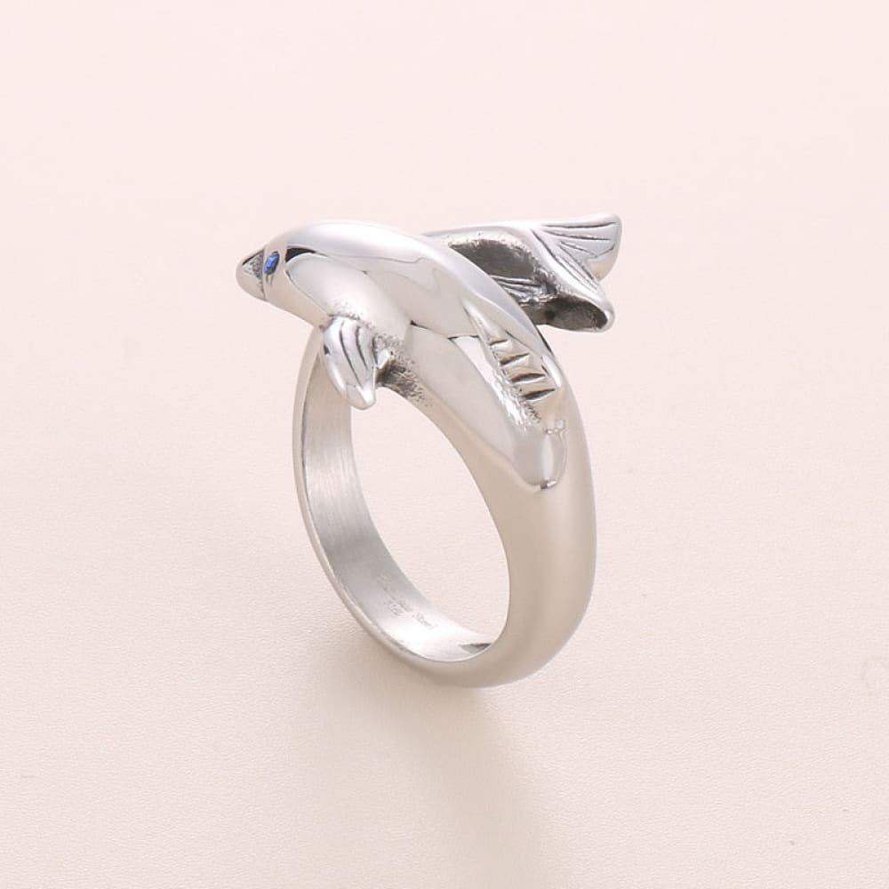 Jeweled Dolphin Ring