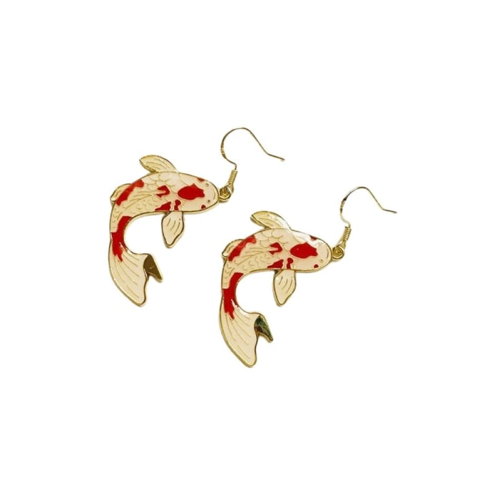 Koi Gold Fish Earrings