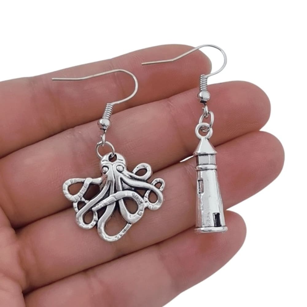 Kraken Lighthouse Earring