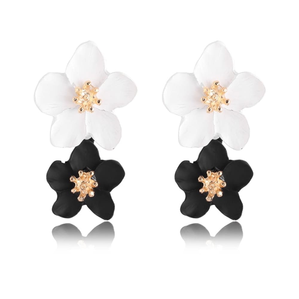 Large Flower Beach Earrings