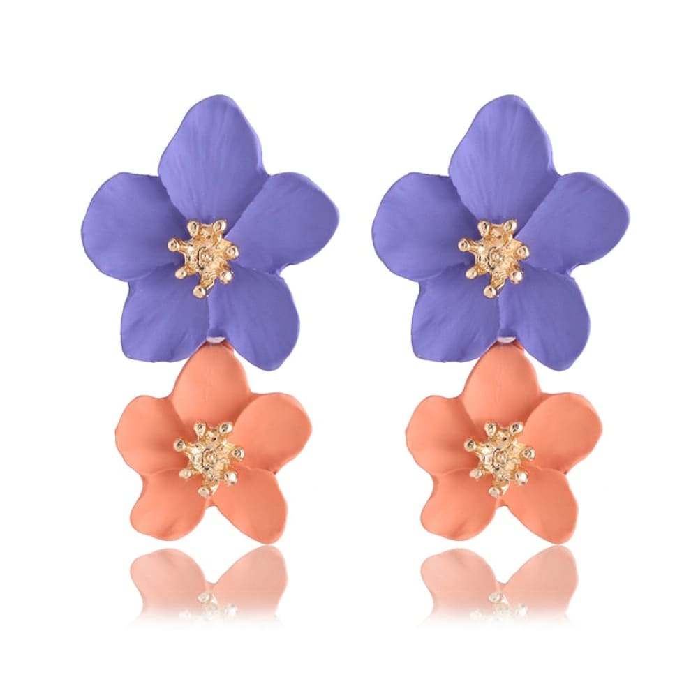 Large Flower Beach Earrings