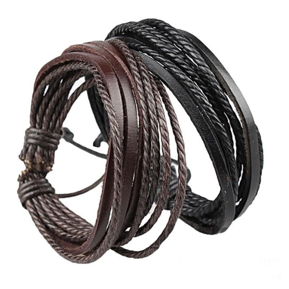 Leather surfer bracelet