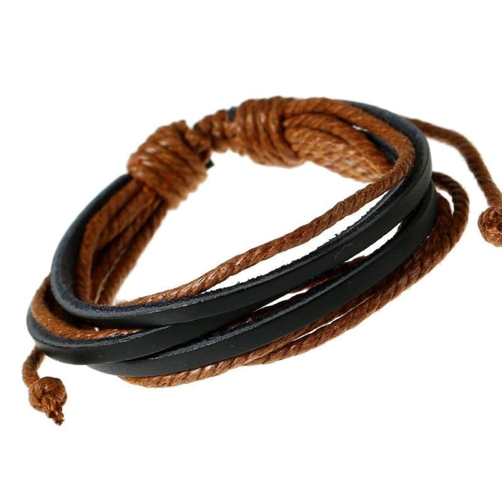 Leather surfer bracelet