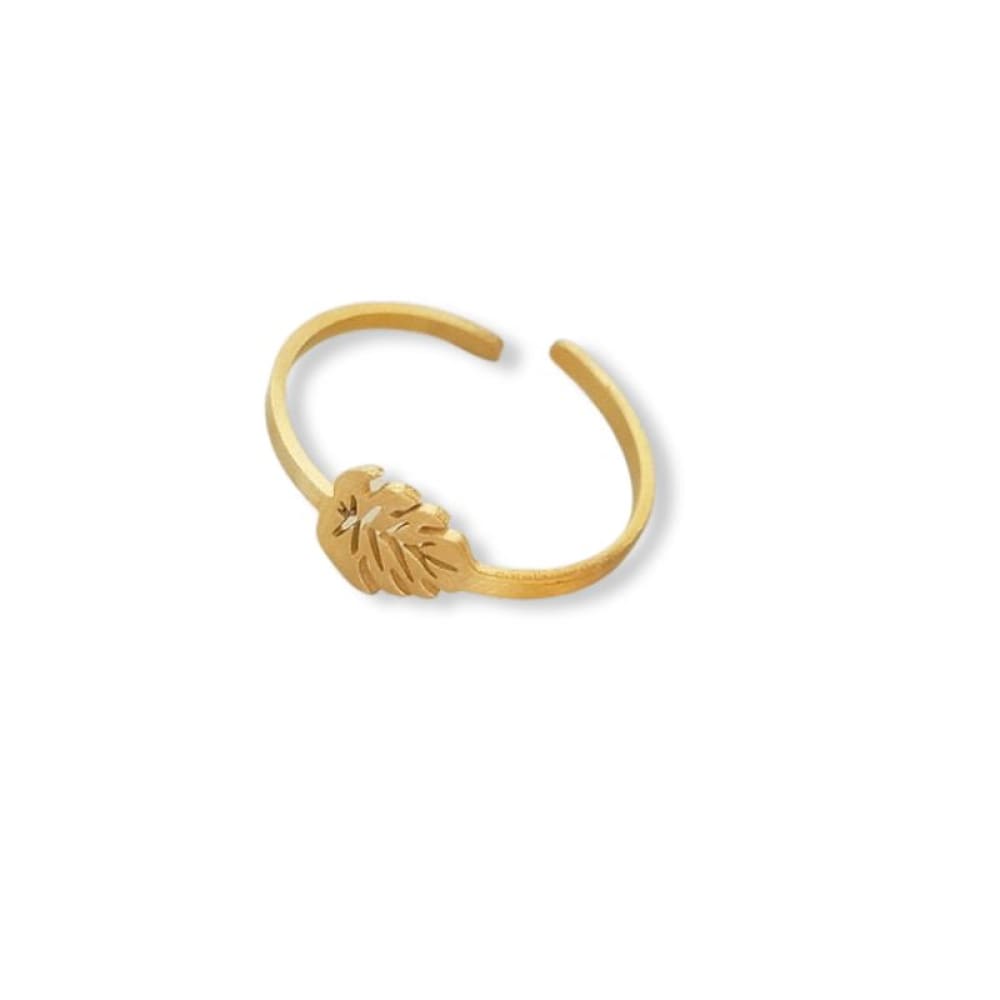 Leaves Beach Stainless Ring