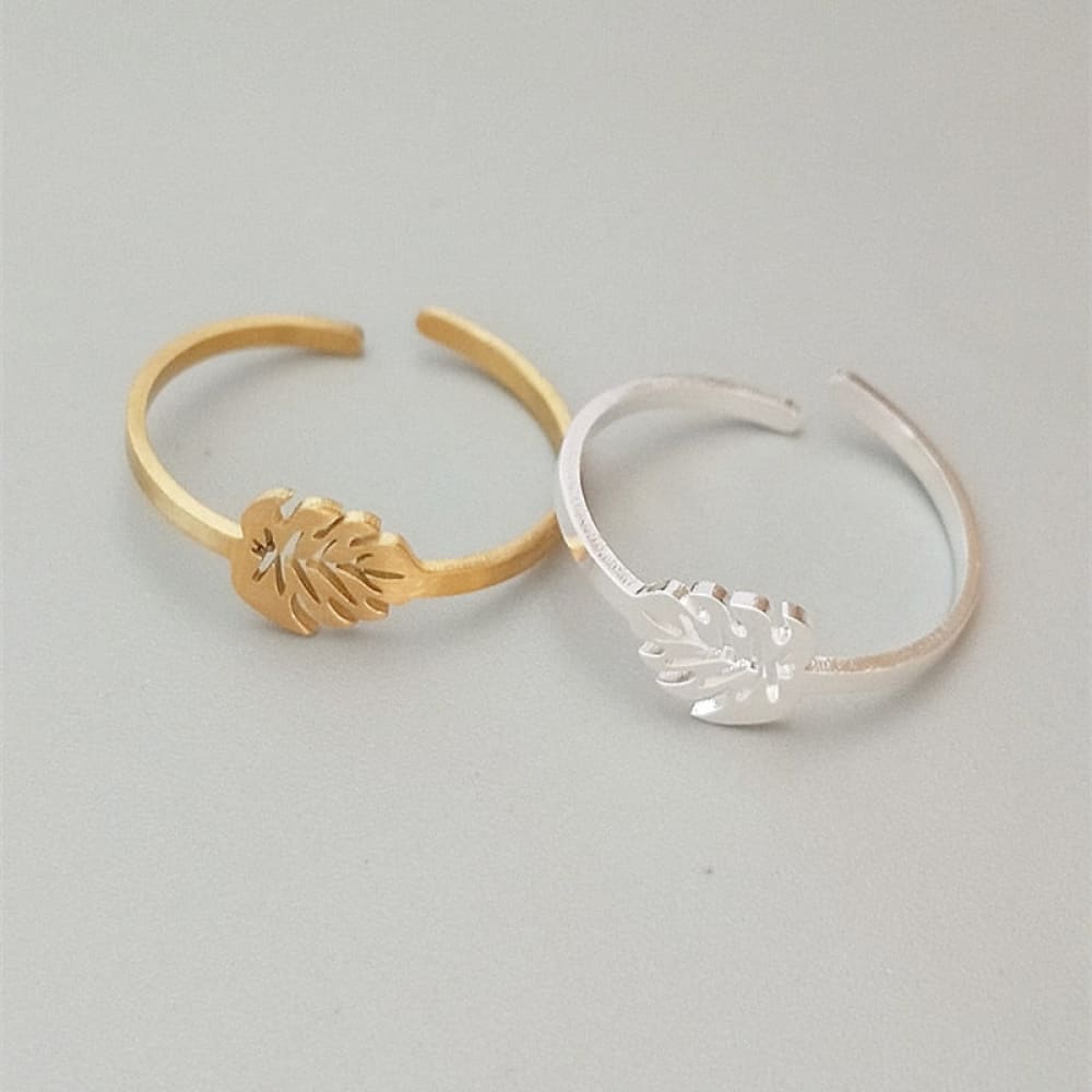 Leaves Beach Stainless Ring