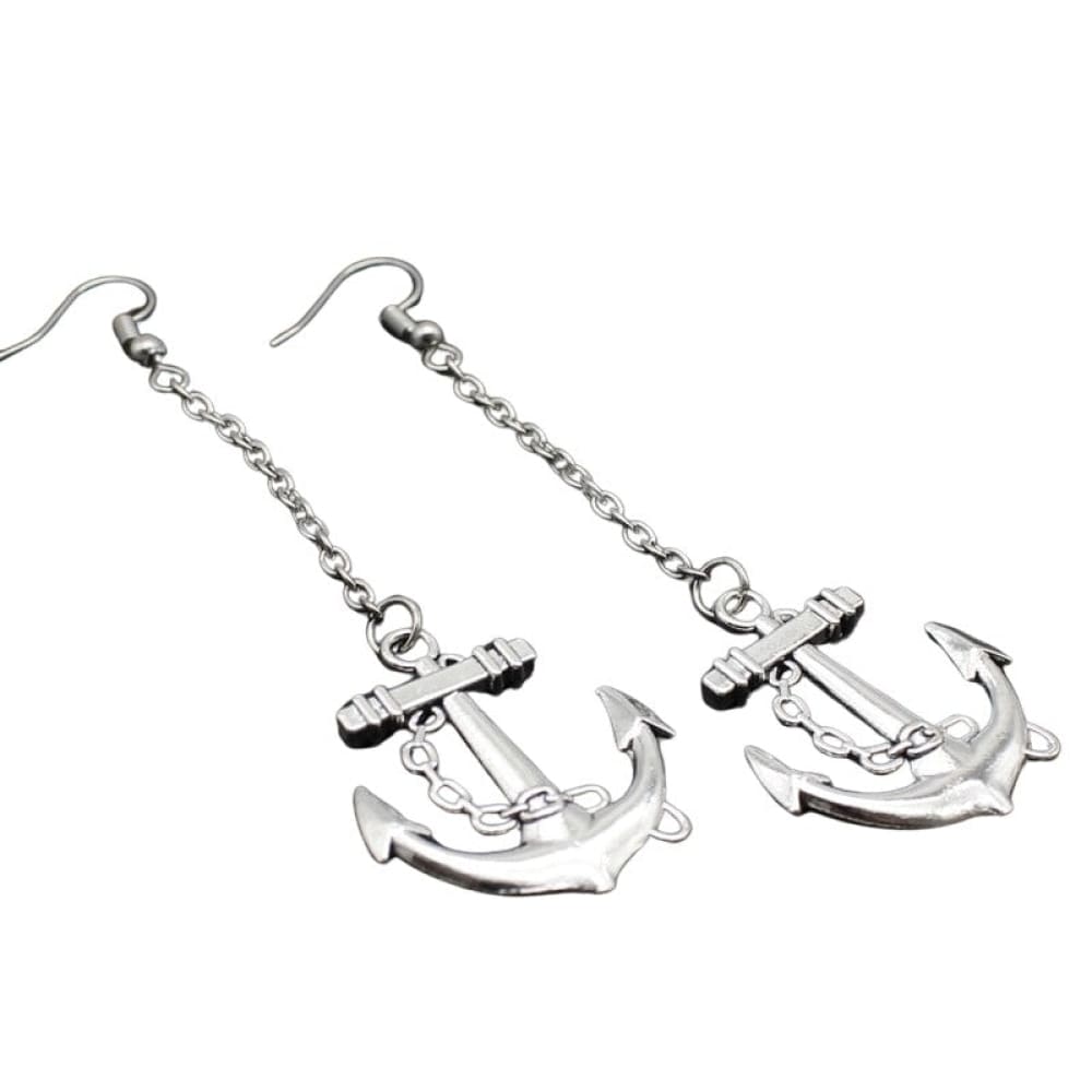 Long Drop Anchor Earrings