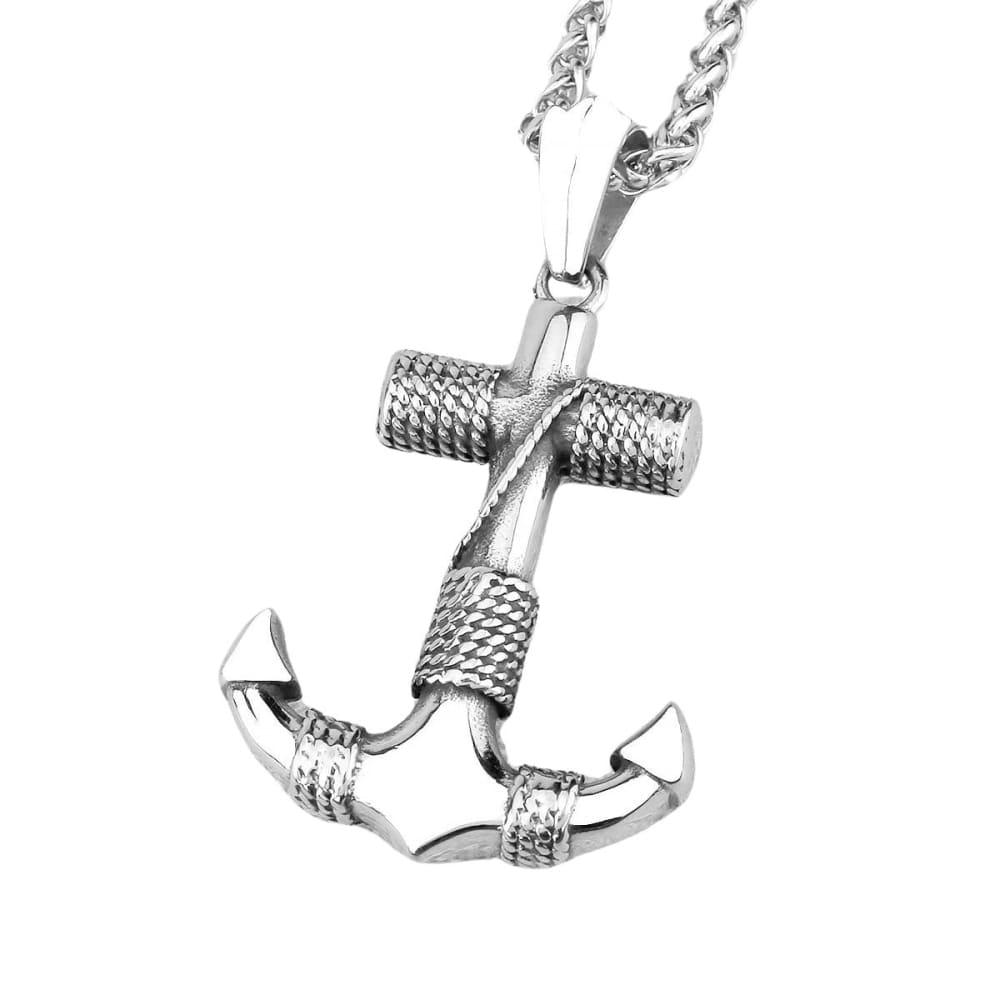 Mens Anchor Necklace