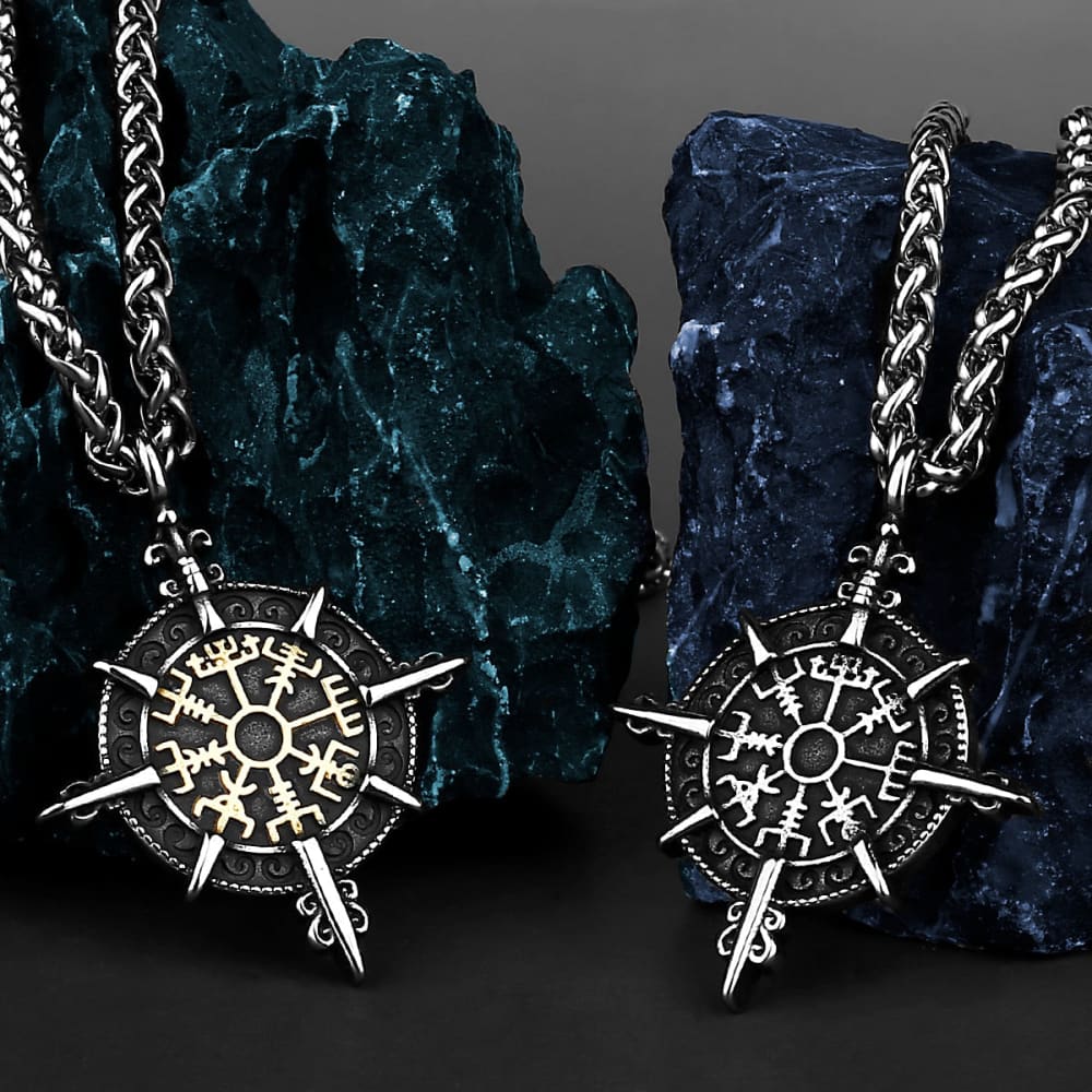 Mens Compass Necklace