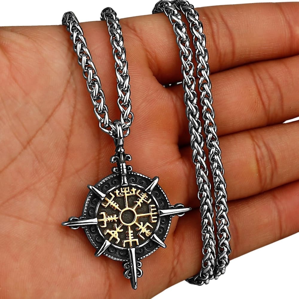 Mens Compass Necklace