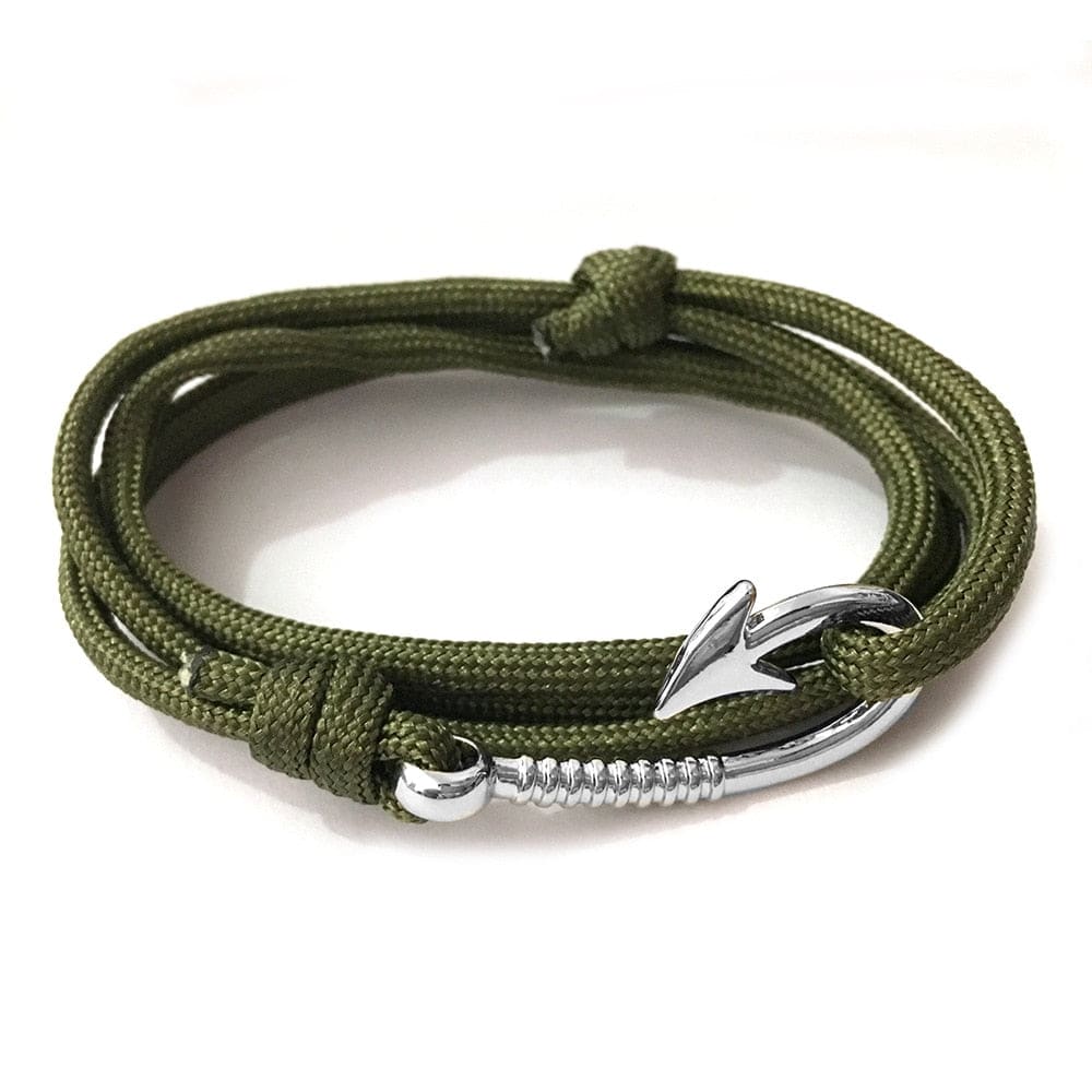 Mens Fish Hook Bracelet