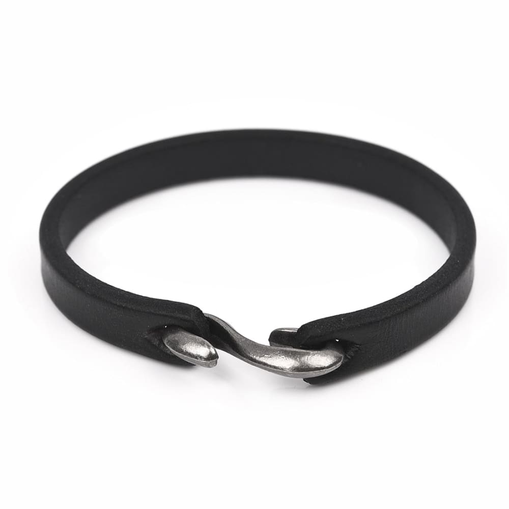 Madeinsea - Men’s Fish Hook Bracelet Black / 20cm