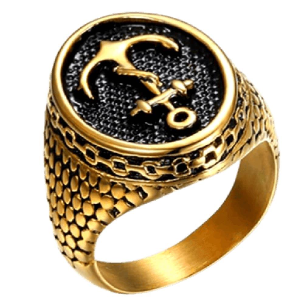 mens-gold-anchor-ring
