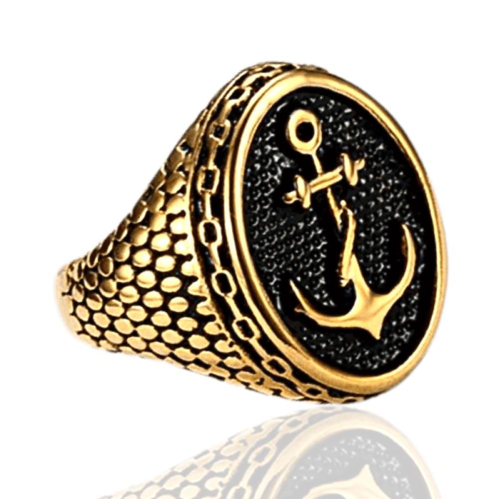 mens-gold-anchor-ring