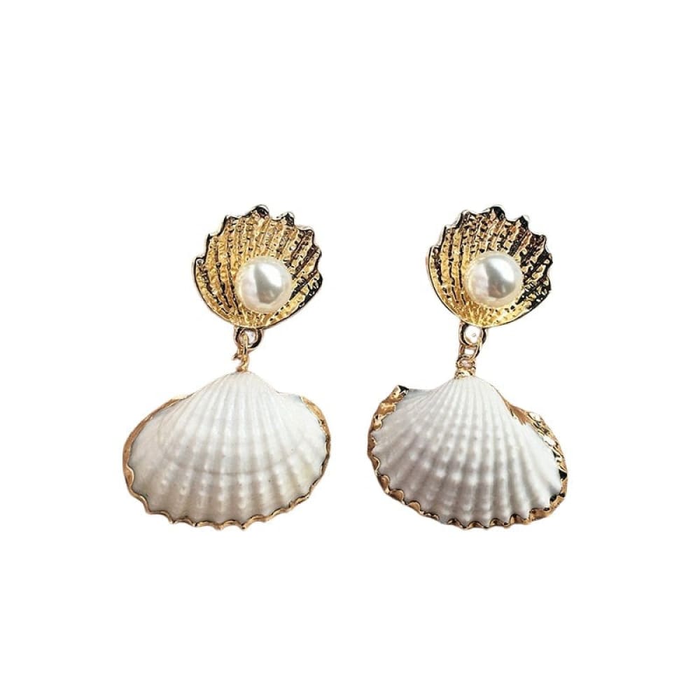 Natural Gold Shell Earrings