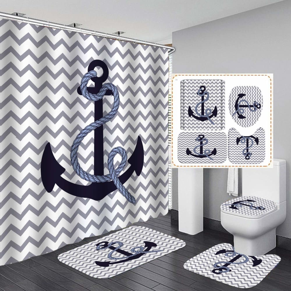 Nautical Chevron Curtain