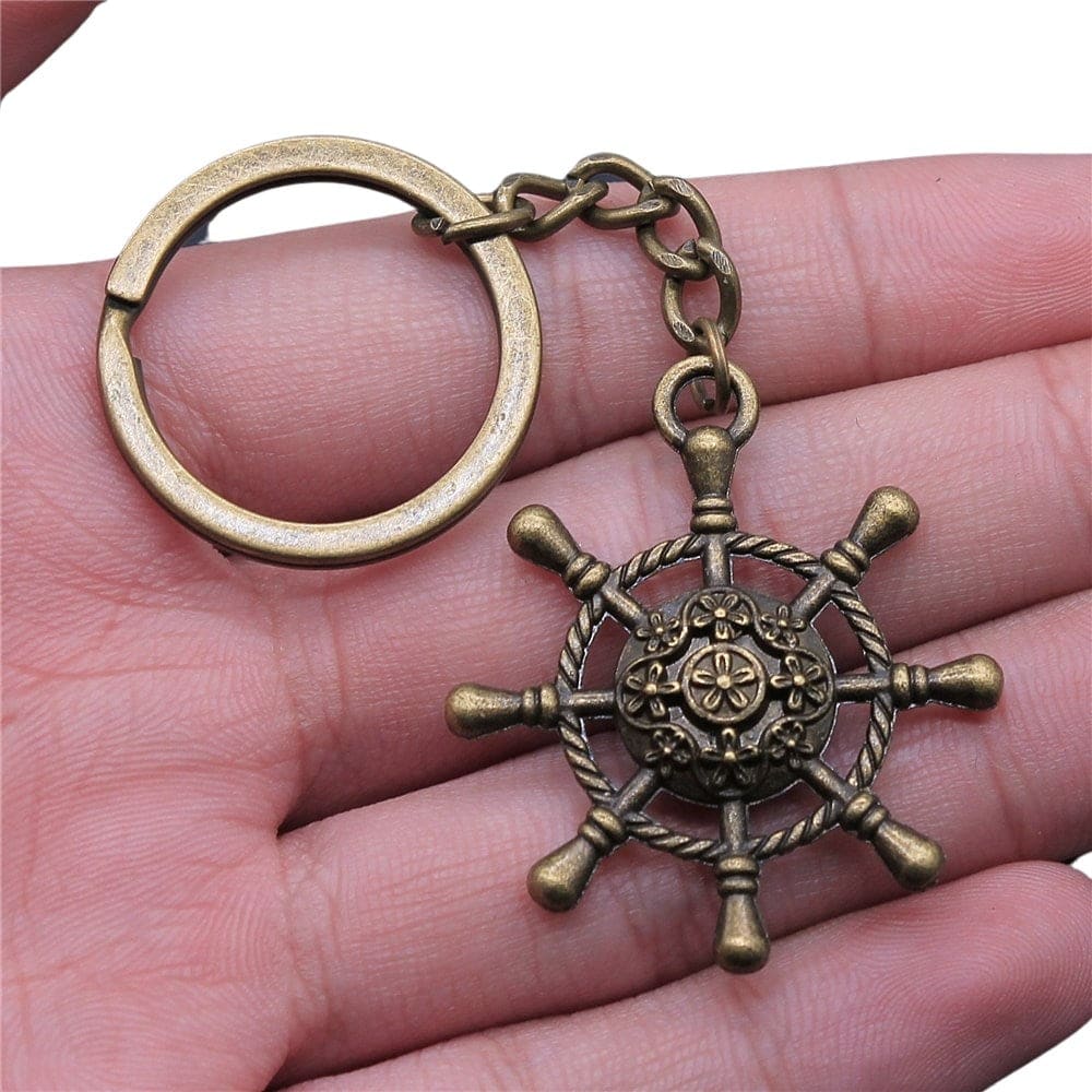 Nautical Wheel Keychain