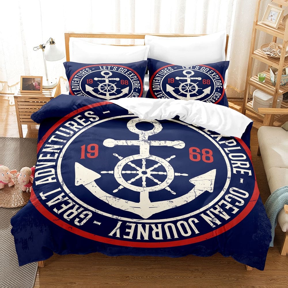 Navy Anchor Bedding
