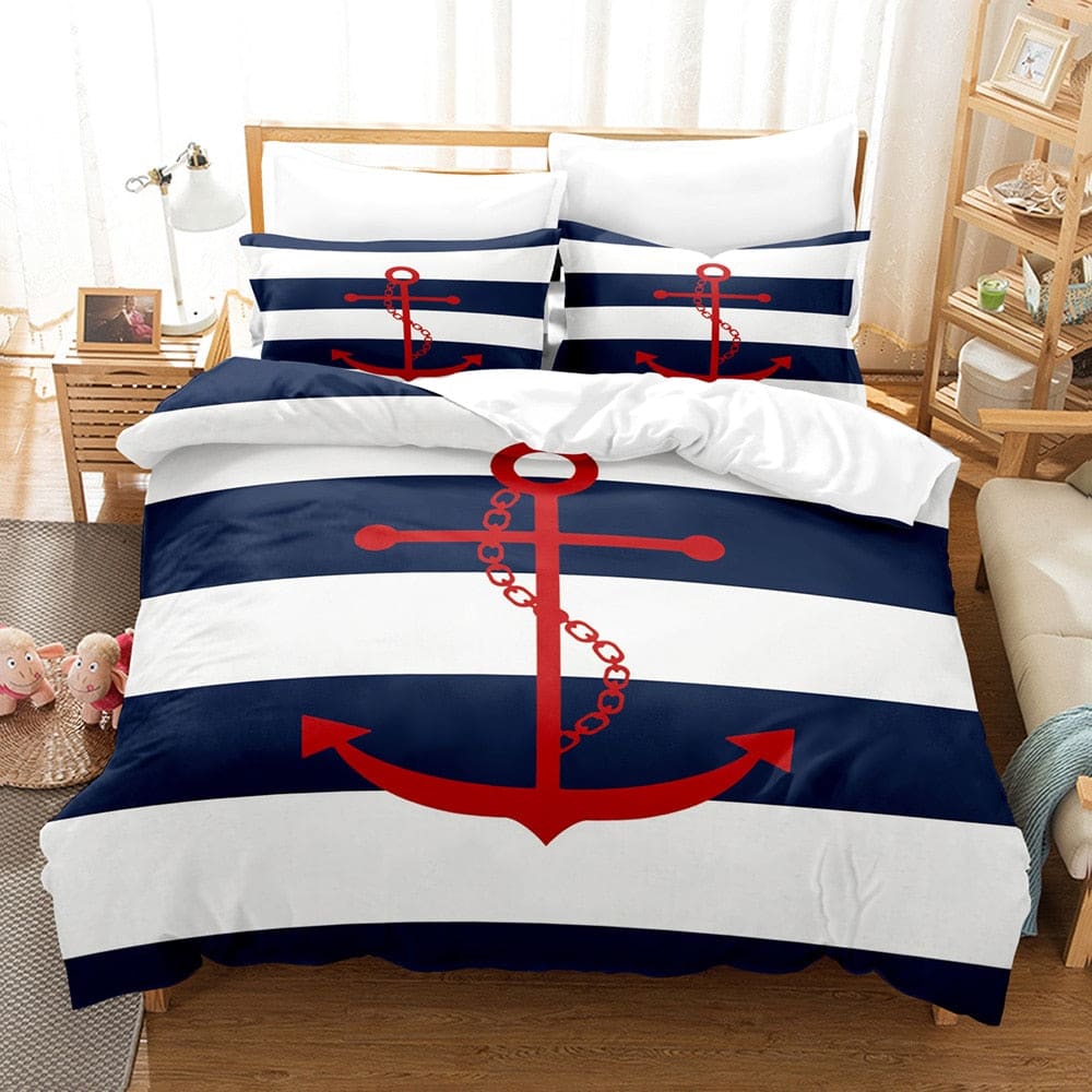 Navy Anchor Bedding