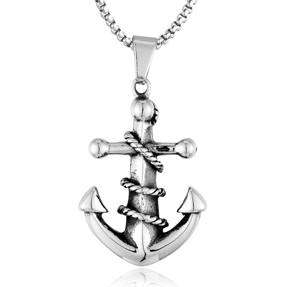 Navy Anchor Necklace
