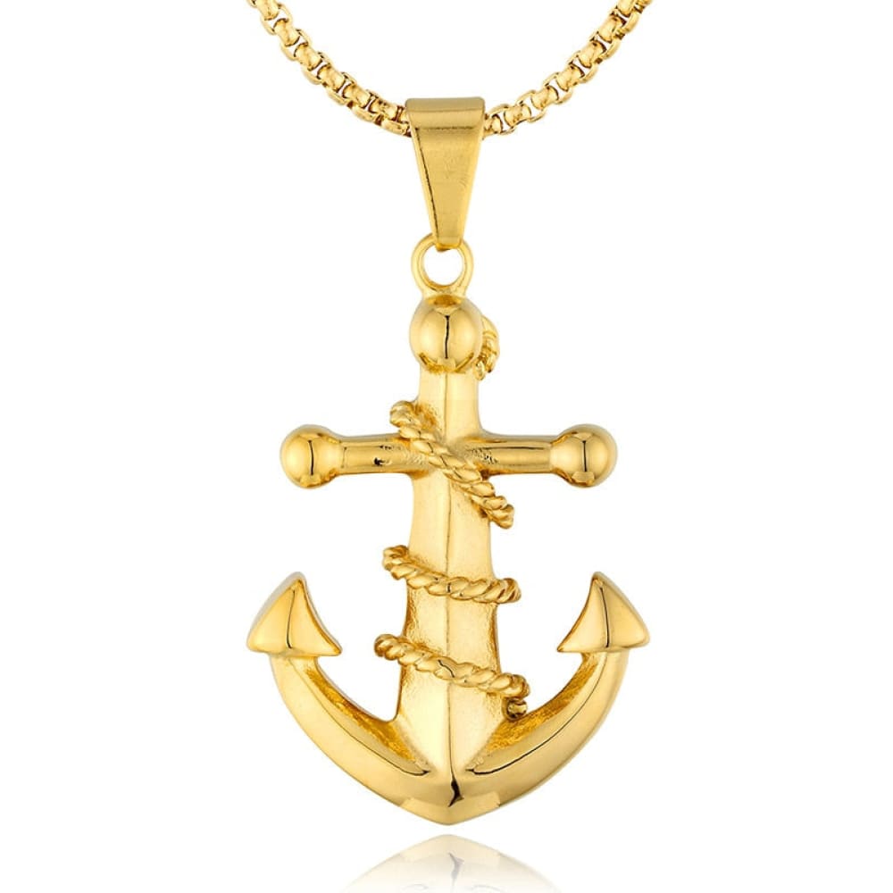 Navy Anchor Necklace
