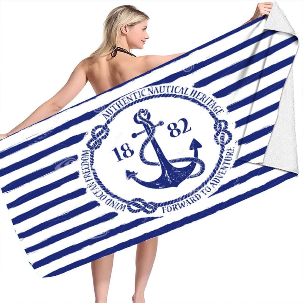 Navy Beach Towel