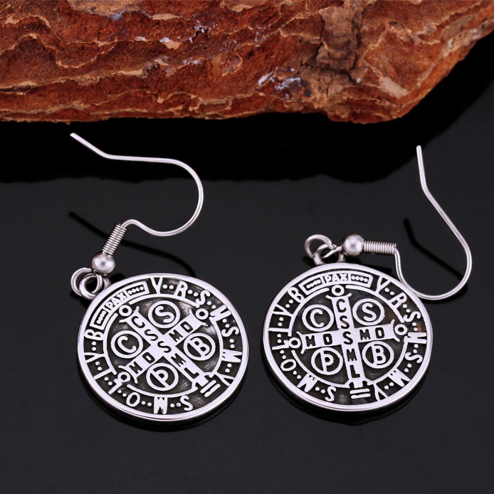 Nordic Vintage Viking Compass Earrings