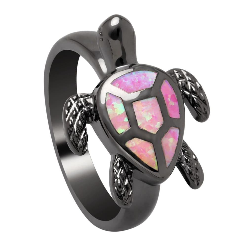 Opal Gem Sea Turtle Ring