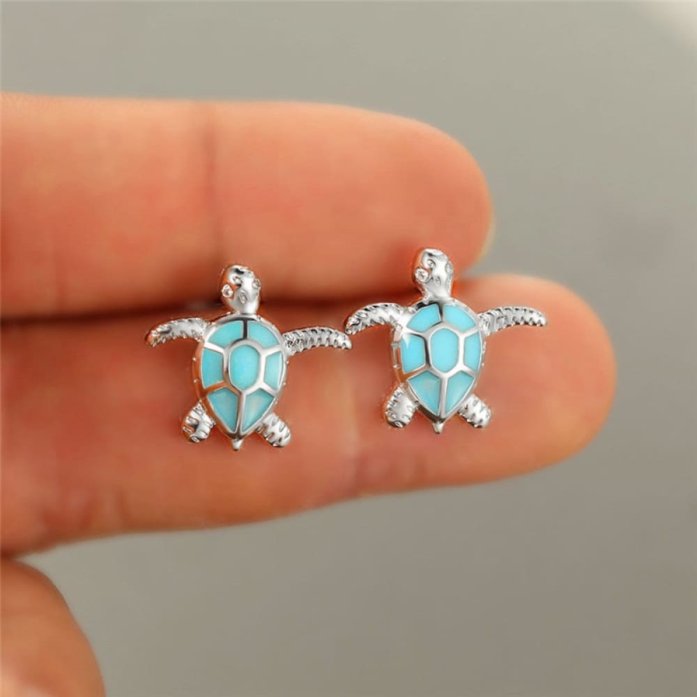 Opal Sea Turtle Earrings