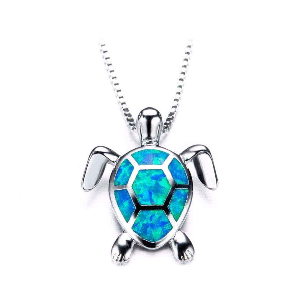 Opal Sea Turtle Necklace