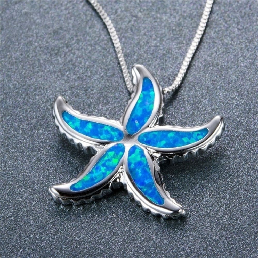 Opal Starfish Necklace