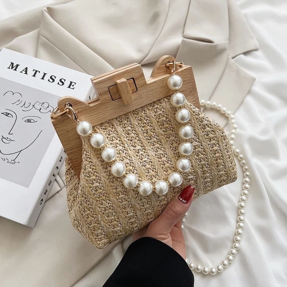 Pearl Ratan Crossbody Beach Bag