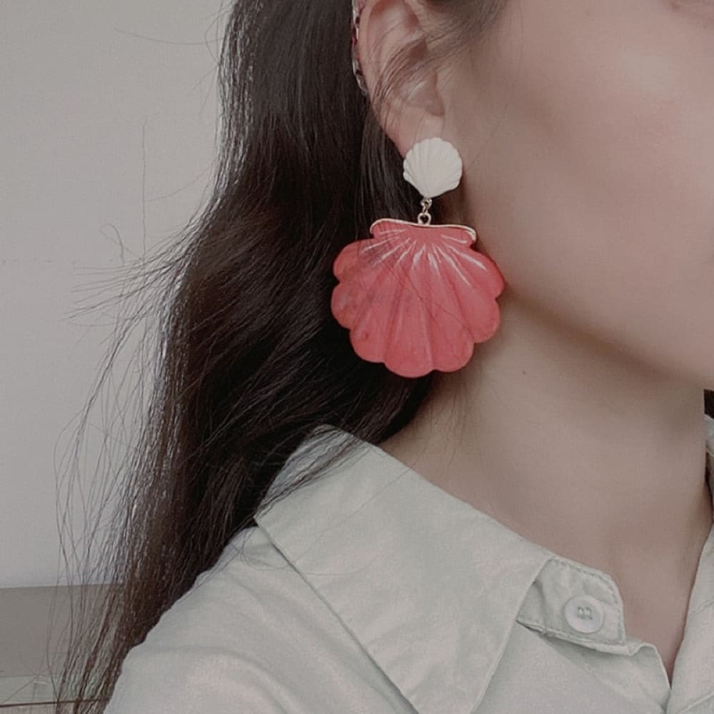Pink Shell Earrings