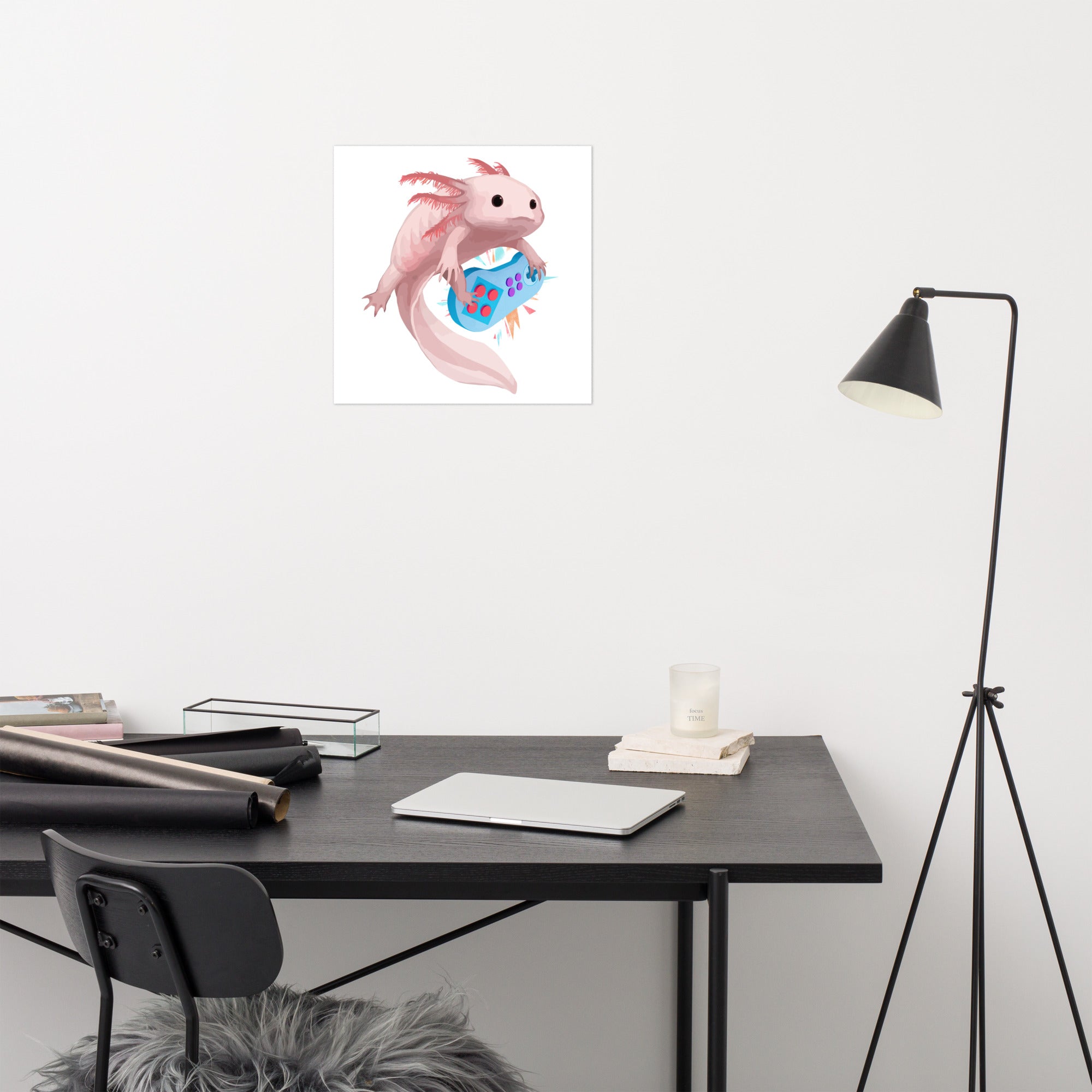 Axolotl Gaming Photo paper poster - Madeinsea©