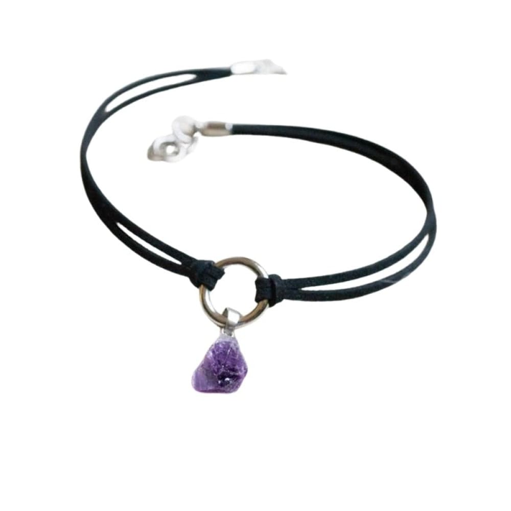 Purple Crystal Beach Necklace