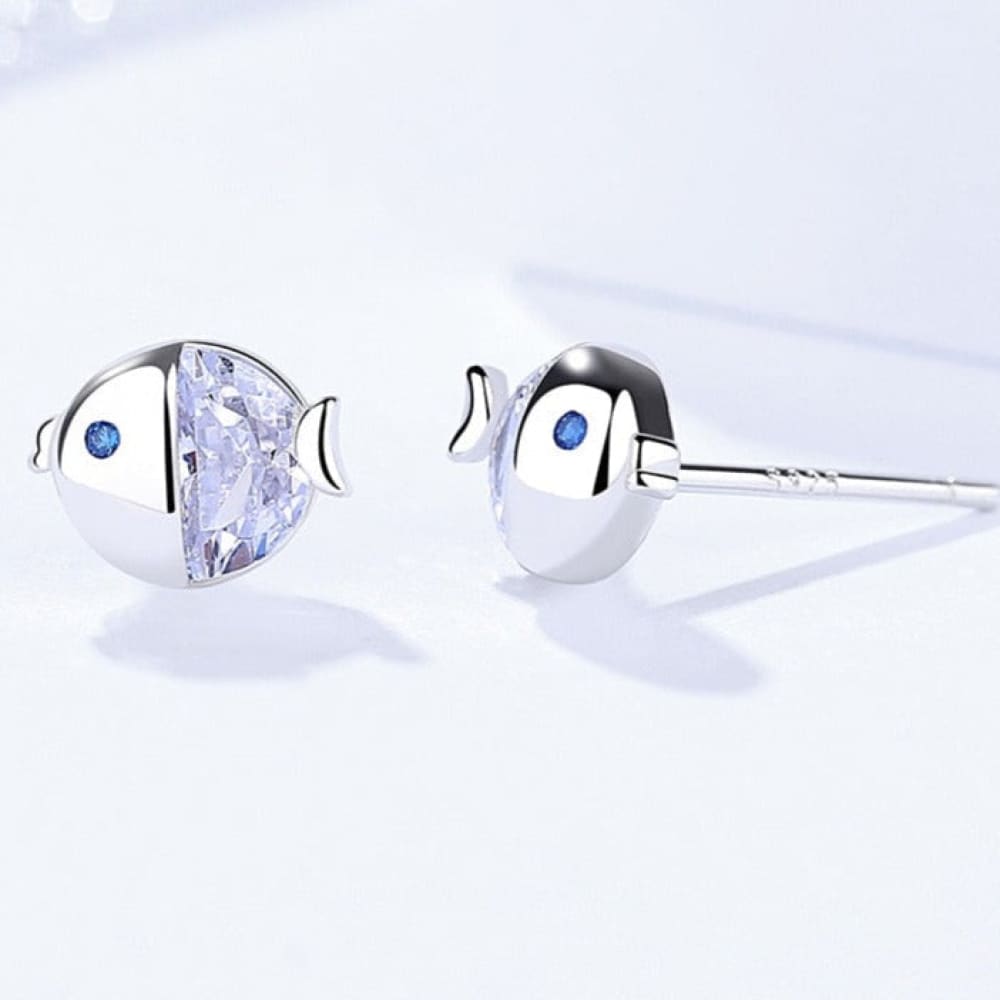 Purple Fish Earrings