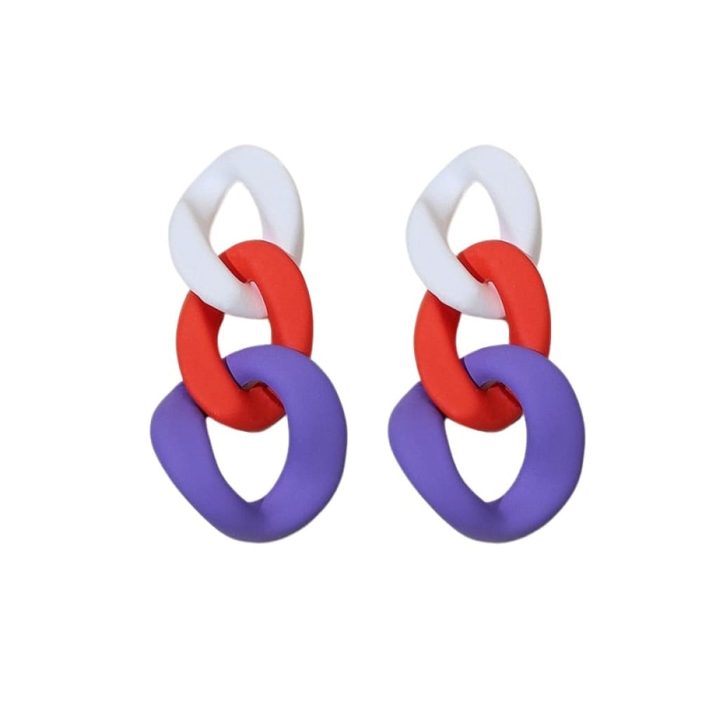 Resin Colorful Beach Earrings