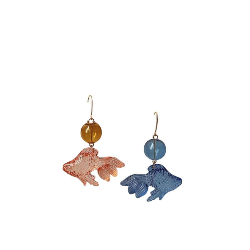 Resin Fish Drop Earrings