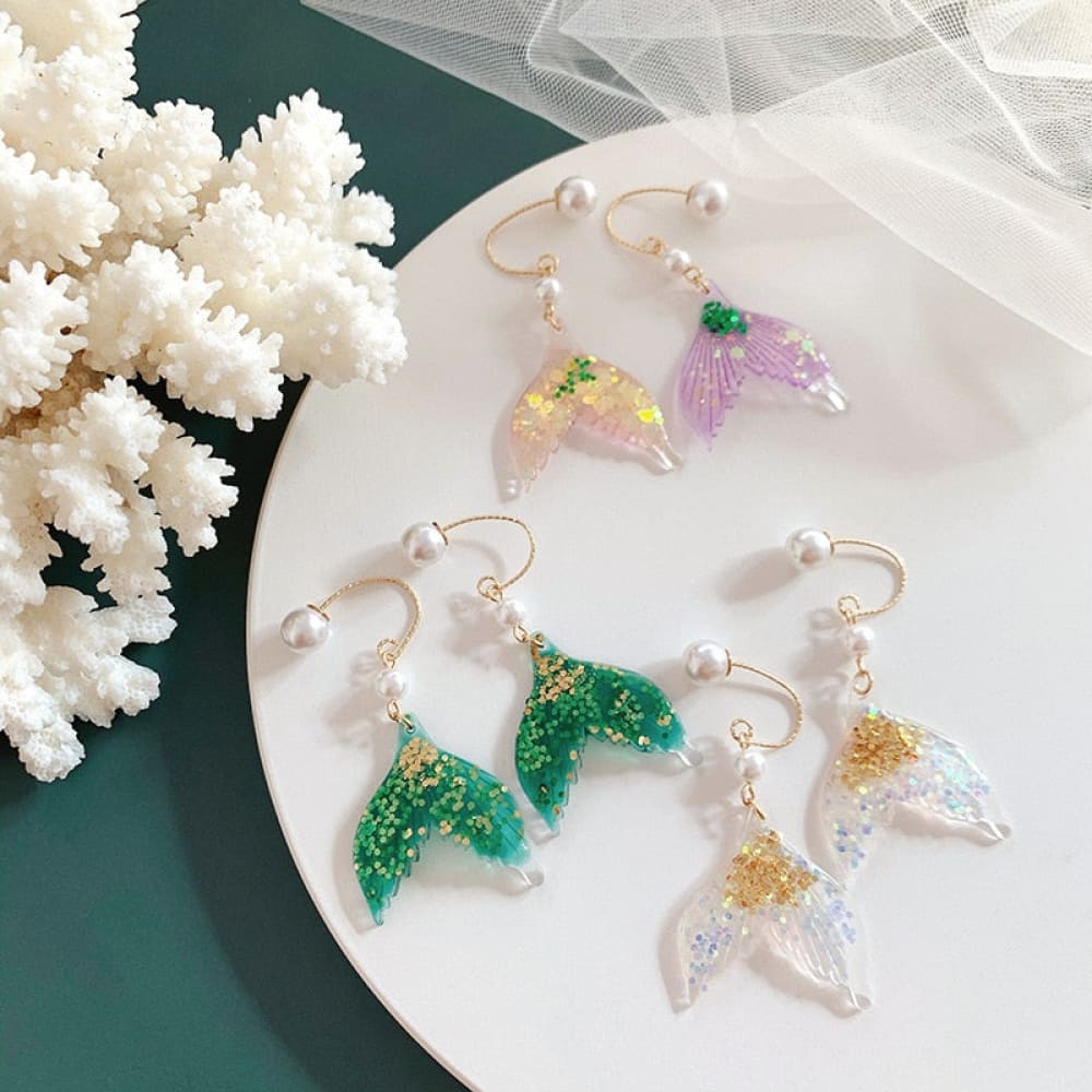 Resin Mermaid Earrings