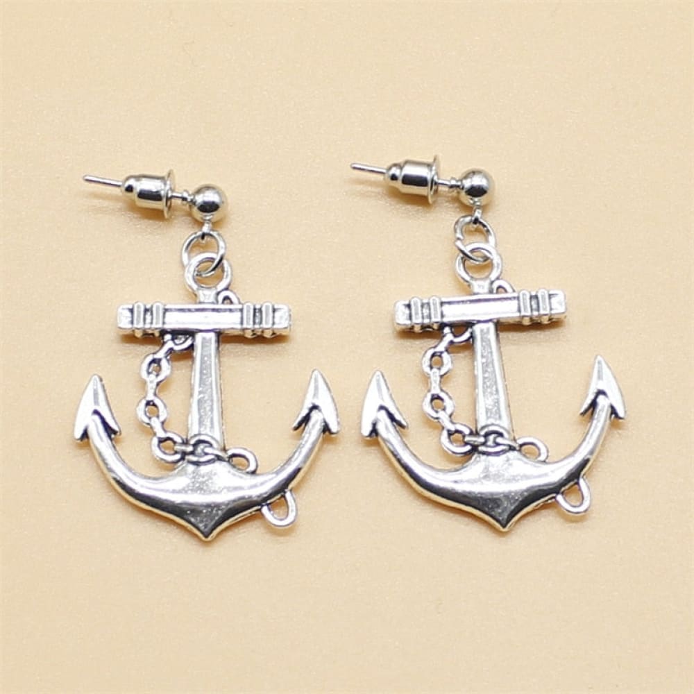 Retro Anchor Earrings