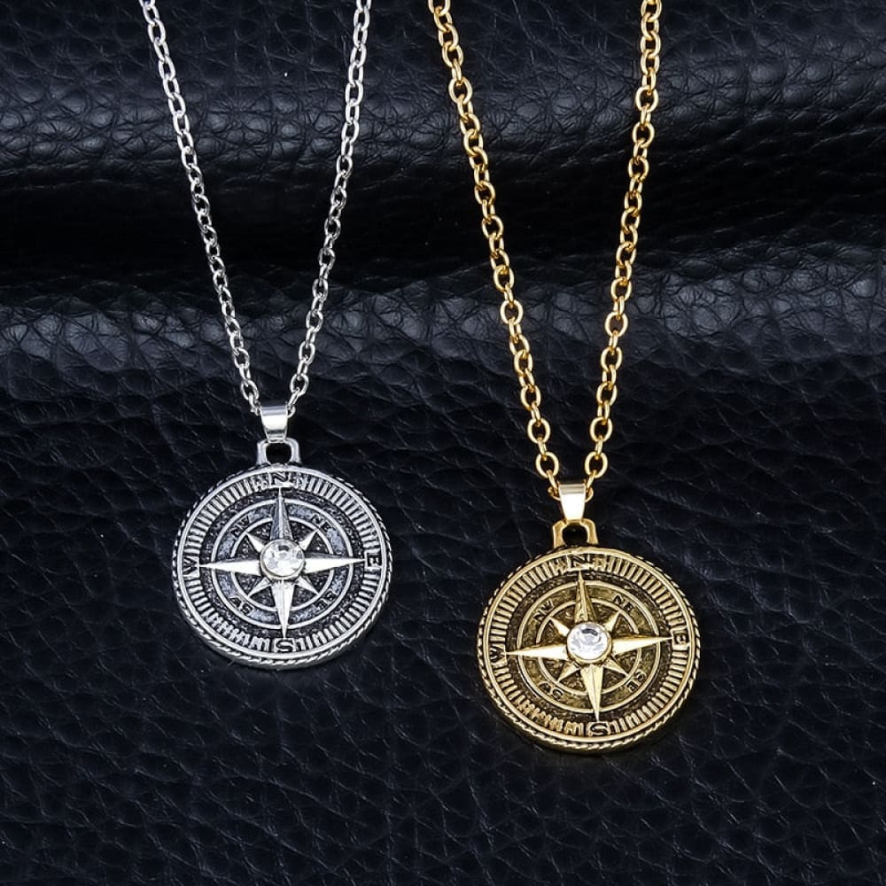 Retro Compass Necklace