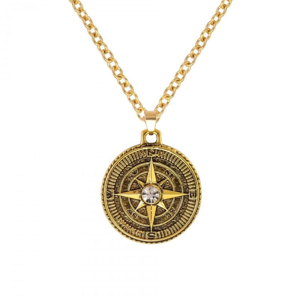 Retro Compass Necklace