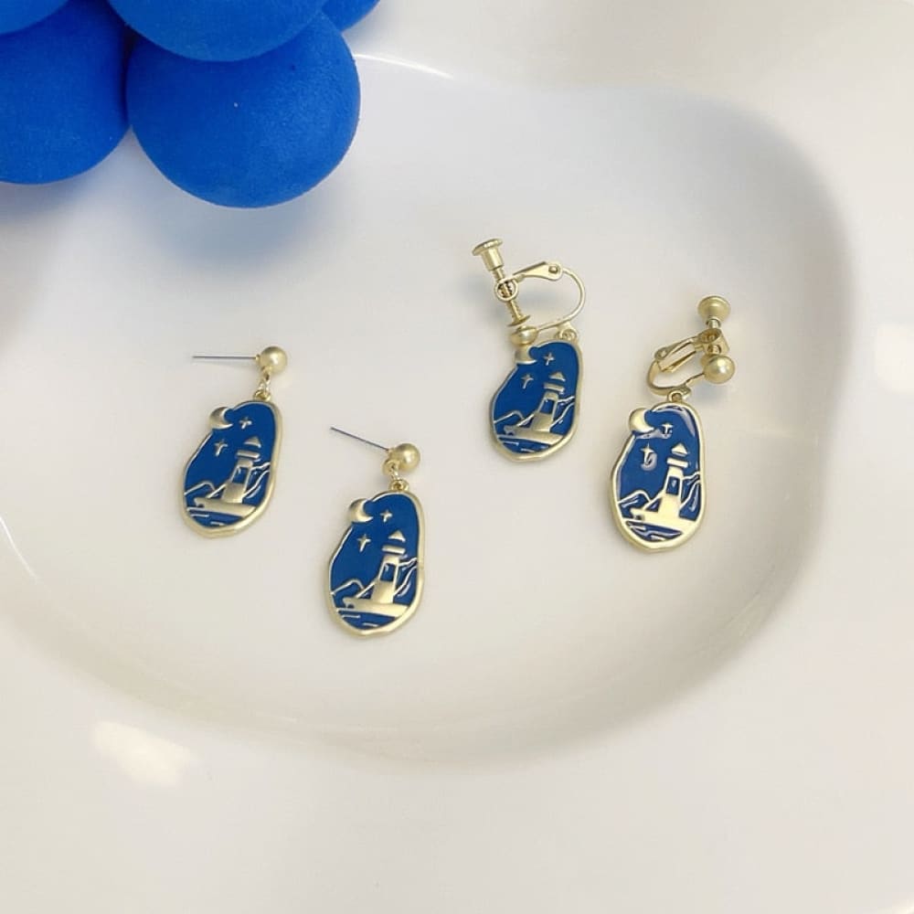 Retro Lighthouse Earrings