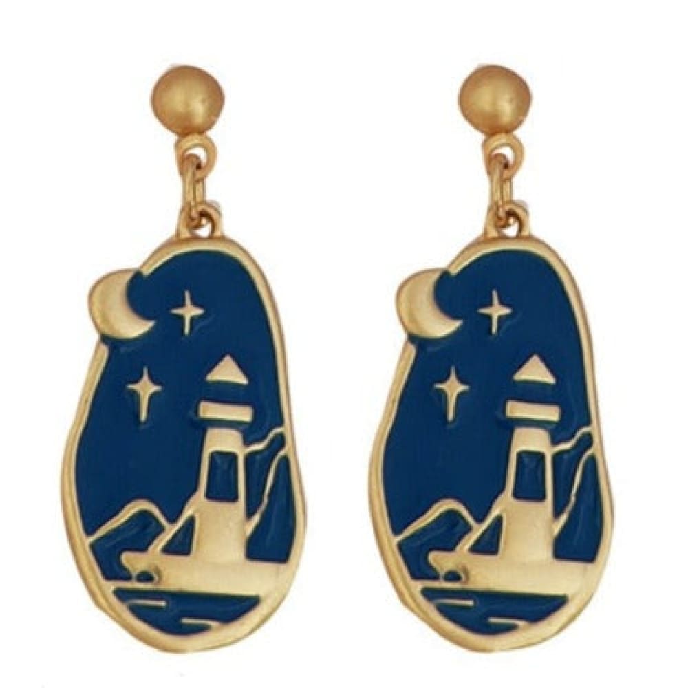 Retro Lighthouse Earrings