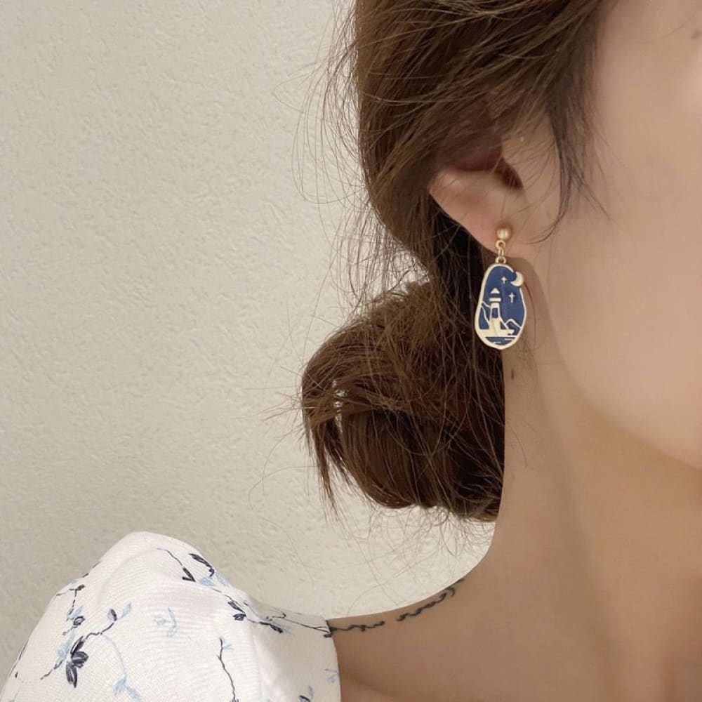 Retro Lighthouse Earrings