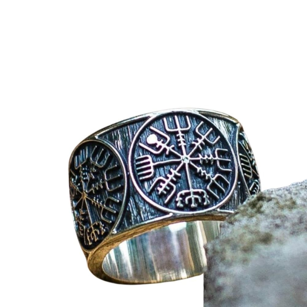 Retro Viking Compass Ring