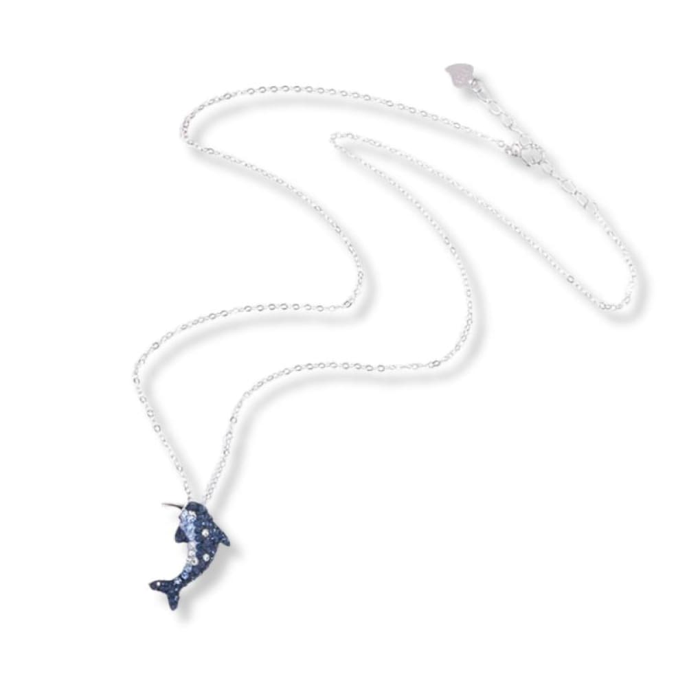 Rhinestone Dolphin Necklace